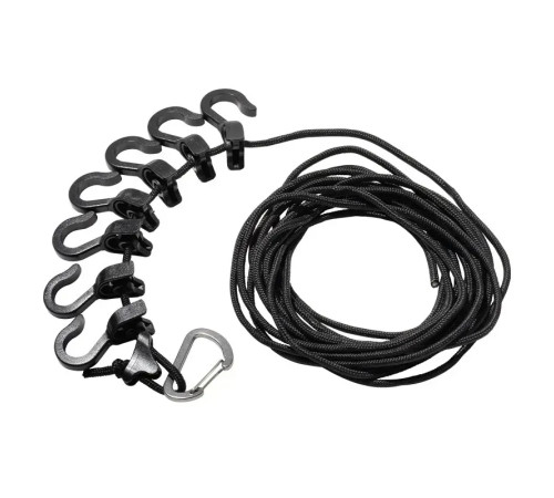 Мотузка з карабіном Mobi Garden NX21671055 430 см, чорна