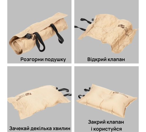 Подушка самонадувна Mobi Garden Stars air NXL1534002, коричнева