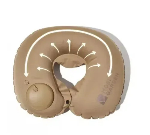 Подушка підголовник з насосом Mobi Garden NX22663028, бежева