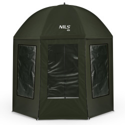Парасоля рибальска з повним захистом NILS CAMP NC4701 250 х 220 см, темно-зелена