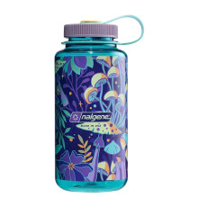 Пляшка для води Nalgene 1 л WM Blue w/Botanical Mushrooms, різнокольорова