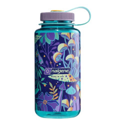 Пляшка для води Nalgene 1 л WM Blue w/Botanical Mushrooms, різнокольорова