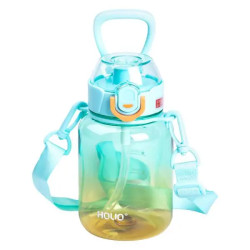 Пляшка для напоїв Yiwu з ремінцем та трубочкою 700 мл, м'ятна