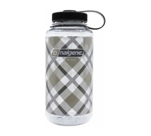 Пляшка для води Nalgene 1 л WM Beige Plaid, бежево-сіра Пляшка для води Nalgene 1 л WM Beige Plaid, бежево-сіра