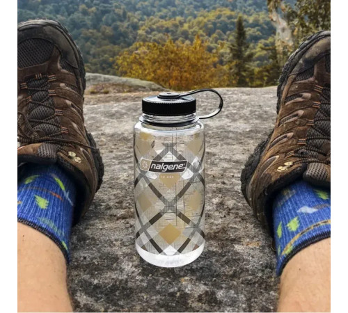 Пляшка для води Nalgene 1 л WM Beige Plaid, бежево-сіра Пляшка для води Nalgene 1 л WM Beige Plaid, бежево-сіра