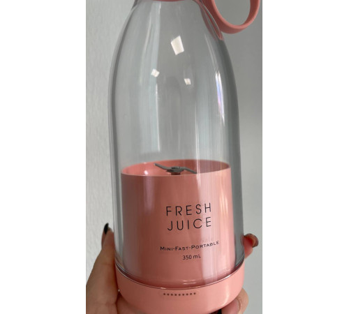 Портативний бездротовий міні блендер для смузі Prime Sport FRESH JUICE - 350 мл, рожевий