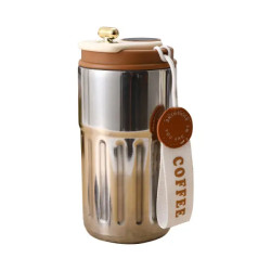 Термочашка Yiwu HP-14-10BR, 500 мл з датчиком температури, коричнева