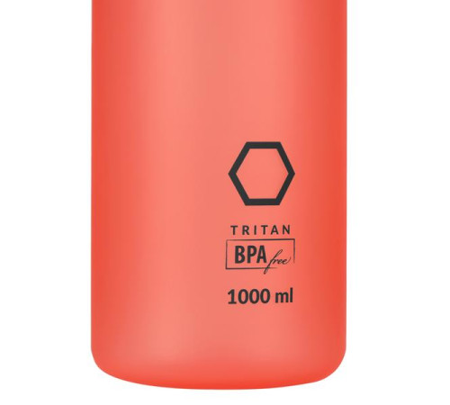 Пляшка для води спортивна HMS NCD61 1000 мл, червона