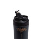 Термочашка Yiwu HP-14-14B Coffee 480 мл з керамічною колбою, чорна