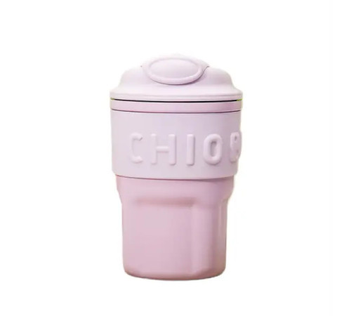 Термочашка Yiwu Chiobbe HP-14-18V 450 мл із трубочкою, бузкова