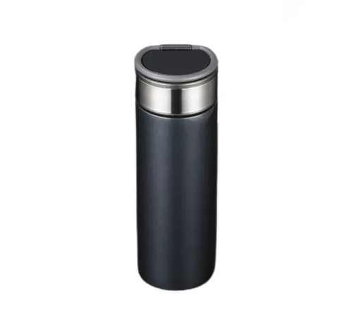 Термос Yiwu HP-14-19B 530 мл з датчиком температури та ситечком, чорний