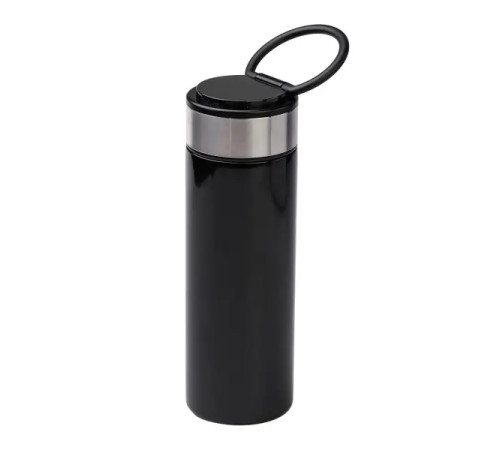 Термос Yiwu HP-14-19B 530 мл з датчиком температури та ситечком, чорний