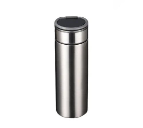 Термос Yiwu HP-14-19G 530 мл з датчиком температури і ситечком, хром