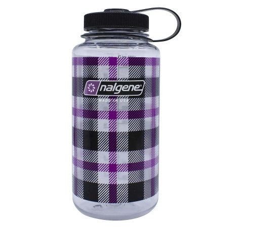 Пляшка для води Nalgene 1 л WM Purple Plaid, фіолетово-чорний Пляшка для води Nalgene 1 л WM Purple Plaid, фіолетово-чорний