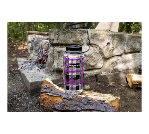 Пляшка для води Nalgene 1 л WM Purple Plaid, фіолетово-чорний Пляшка для води Nalgene 1 л WM Purple Plaid, фіолетово-чорний