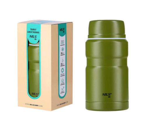 Термос NILS CAMP NCT02 750 мл, темно-зелений
