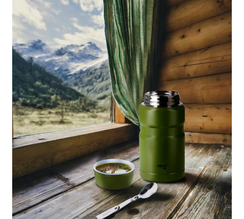 Термос NILS CAMP NCT02 750 мл, темно-зелений