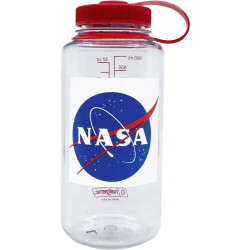 Пляшка Nalgene 1 л WM Clear w/Red Cap NASA Globe Susta - різнокольорова