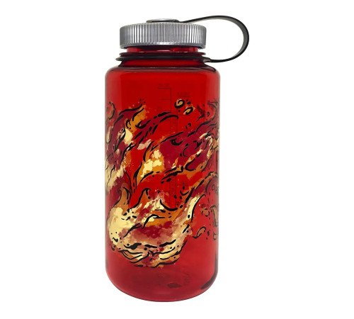 Пляшка для води Nalgene 1 л WM Red w/Fire, червоно-жовта Пляшка для води Nalgene 1 л WM Red w/Fire, червоно-жовта