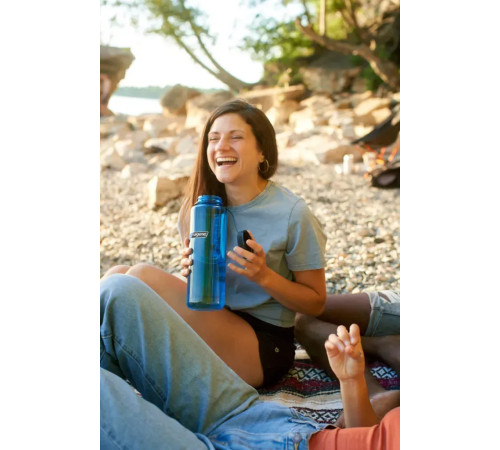 Пляшка Nalgene 1,4 л Silo Blue Sustain w/Black Cap - синя Пляшка Nalgene 1,4 л Silo Blue Sustain w/Black Cap - синя