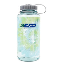 Пляшка для води Nalgene 1 л WM Seafoam w/Platinum Blue Tie Dye, блакитно-зелена