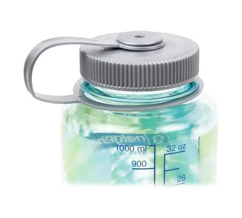 Пляшка для води Nalgene 1 л WM Seafoam w/Platinum Blue Tie Dye, блакитно-зелена