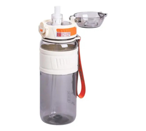 Пляшка для води спортивна Yiwu Houo 750 мл із фліп кришкою, біла