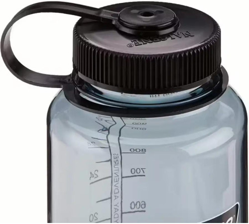 Пляшка Nalgene 1 л WM Gray Sustain w/BlkCap - чорна