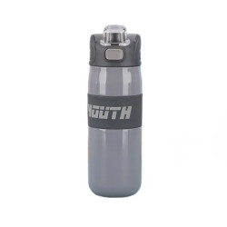 Термочашка спортивна Yiwu HP-14-54G TO YOUTH 680 мл з мундштуком, сіра