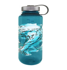Пляшка для води Nalgene 1 л WM Trout w/Wind, синьо-біла