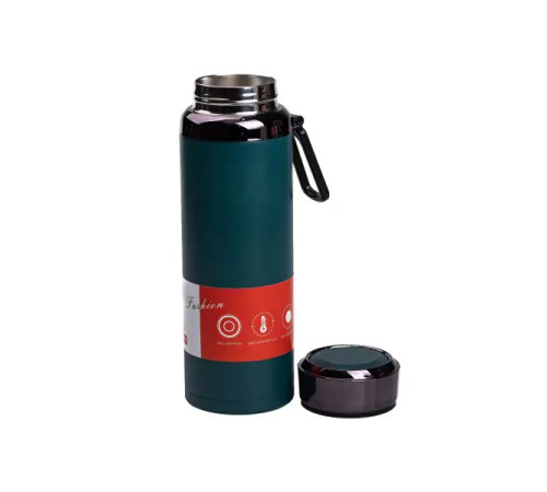 Термос Yiwu HP-14-29GR Vacuum Sports 1 л з нержавіючої сталі, темно-зелений