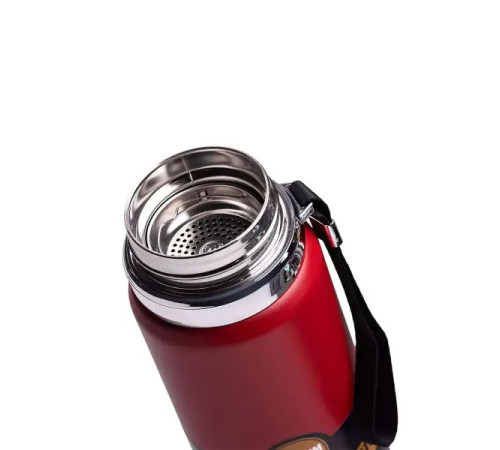 Термос Yiwu HP-14-30R Vacuum Sports 1 л з датчиком температури та ситечком, червоний Термос Yiwu HP-14-30R Vacuum Sports 1 л з датчиком температури та ситечком, червоний