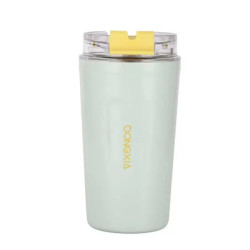 Термочашка Happy Life 300 мл з кришкою на защіпці, оливкова