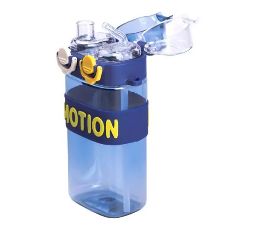 Пляшка для води Yiwu MOTION 550 мл з подвійним відкриванням, синя