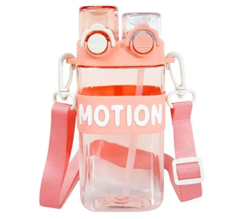 Пляшка для води Yiwu MOTION 550 мл з подвійним відкриванням, рожева