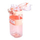 Пляшка для води Yiwu MOTION 550 мл з подвійним відкриванням, рожева