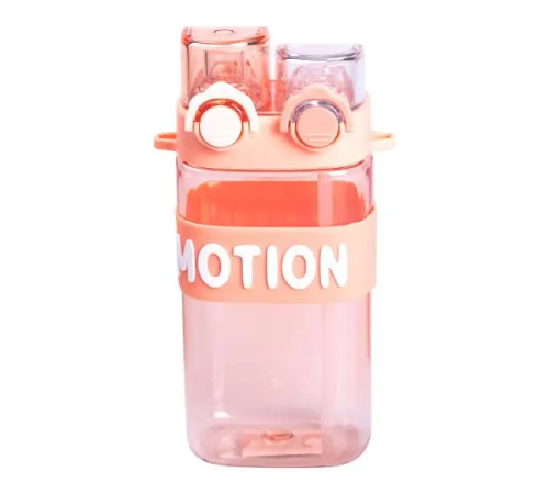 Пляшка для води Yiwu MOTION 550 мл з подвійним відкриванням, рожева