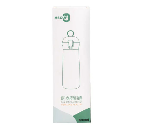 Пляшка для води Happy Life Bear 600 мл з кришкою на защіпці, помаранчева