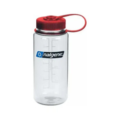 Пляшка для води Nalgene 500 мл WM Clear Sustain w/ Red Cap, червона