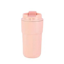 Термочашка Happy Life 450 мл із защіпкою та колбою, рожева