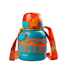 Термос дитячий Happy Life Super Hero Dream 560 мл з ремінцем, бірюзовий