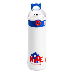 Термос дитячий Happy Life Nice to meet you 500 мл із трубочкою, різнокольоровий