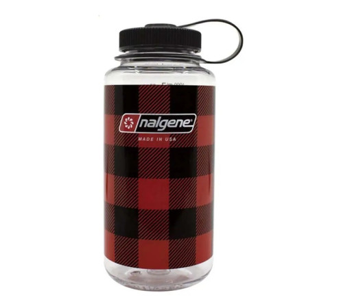 Пляшка Nalgene 1 л WM Red Plaid - чорно-червона