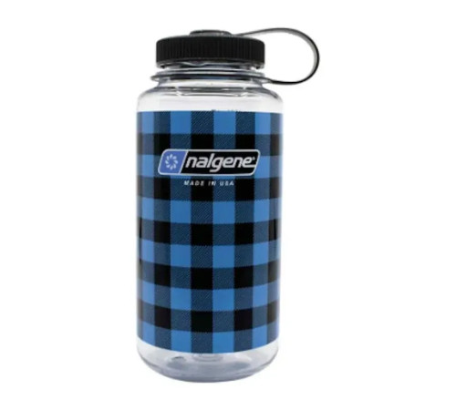 Пляшка для води Nalgene 1 л WM Plaid, синьо-чорна