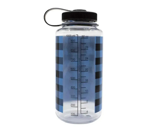 Пляшка для води Nalgene 1 л WM Plaid, синьо-чорна