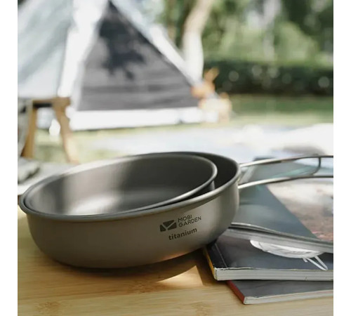 Сковорідка титанова Mobi Garden Sausepan L NX20666035, сіра