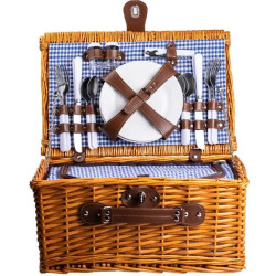 Кошик для пікніка Yiwu на 4 персони 42 х 28 х 20 см із термосумкою