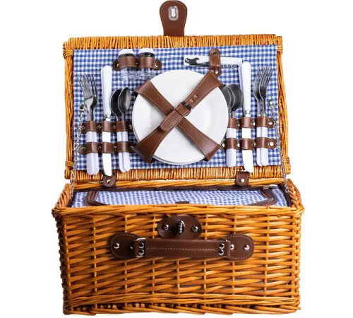 Кошик для пікніка Yiwu на 4 персони 42 х 28 х 20 см із термосумкою