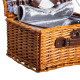 Кошик для пікніка Yiwu на 4 персони 42 х 28 х 20 см із термосумкою