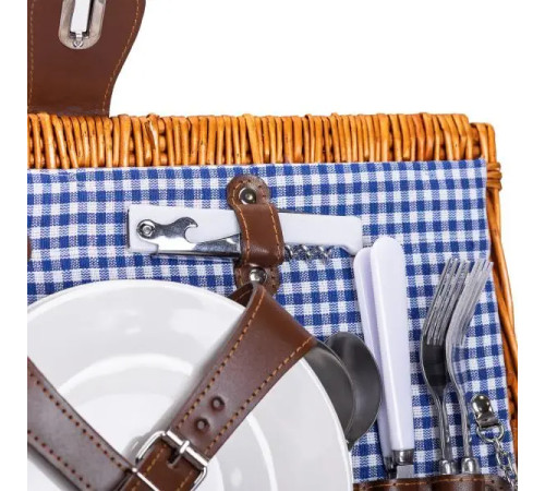 Кошик для пікніка Yiwu на 4 персони 42 х 28 х 20 см із термосумкою